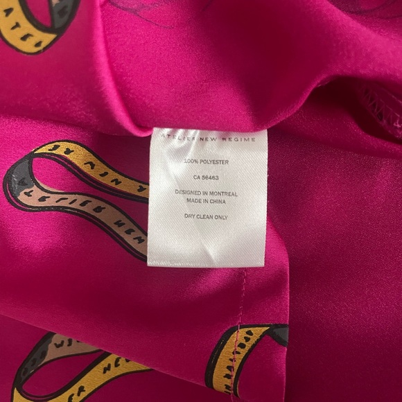 ATELIER NEW REGIME Pink Rubber Band Button Up - Picture 4 of 4